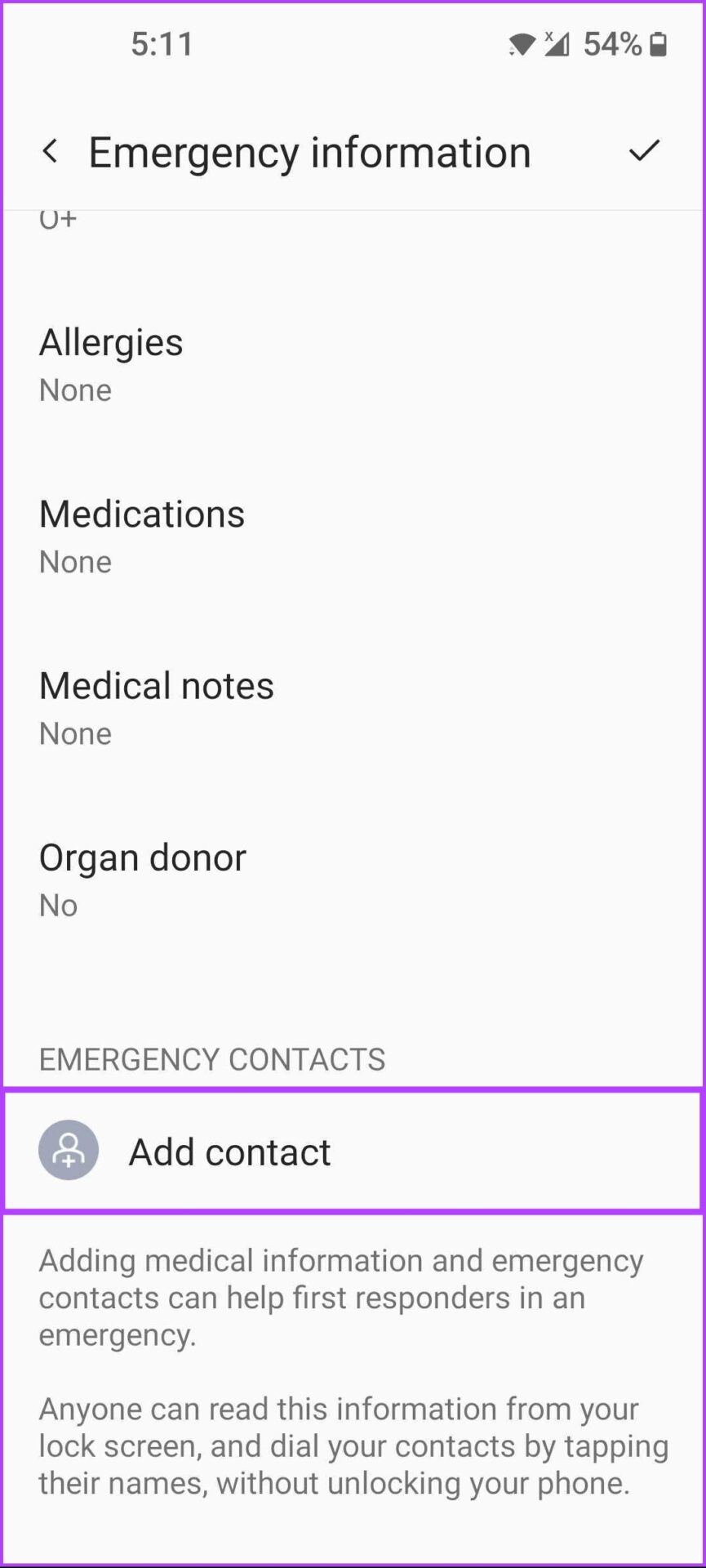 How to Add Emergency Info to Your Phone's Lock Screen