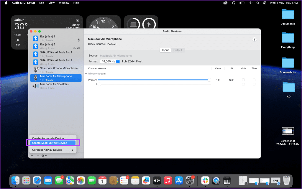 audio de dos dispositivos Bluetooth en Mac 3