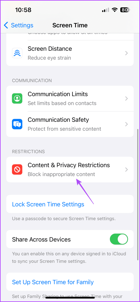 restricciones de contenido y privacidad iphone 1